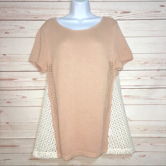 𝅺anthropologie Moth Knit Colourblock Sweater Small - Picture 1 of 8